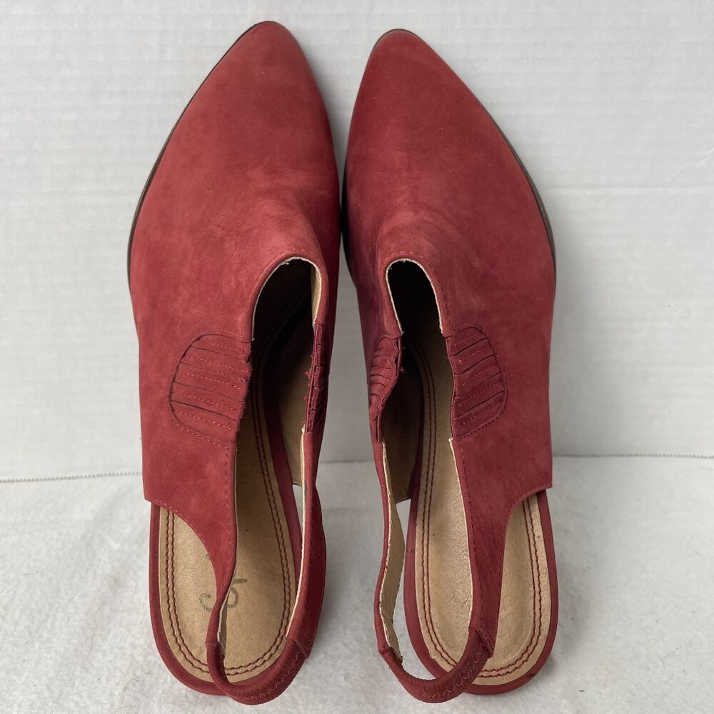 Splendid Leather Slingback Booties Mules - Picture 5 of 8